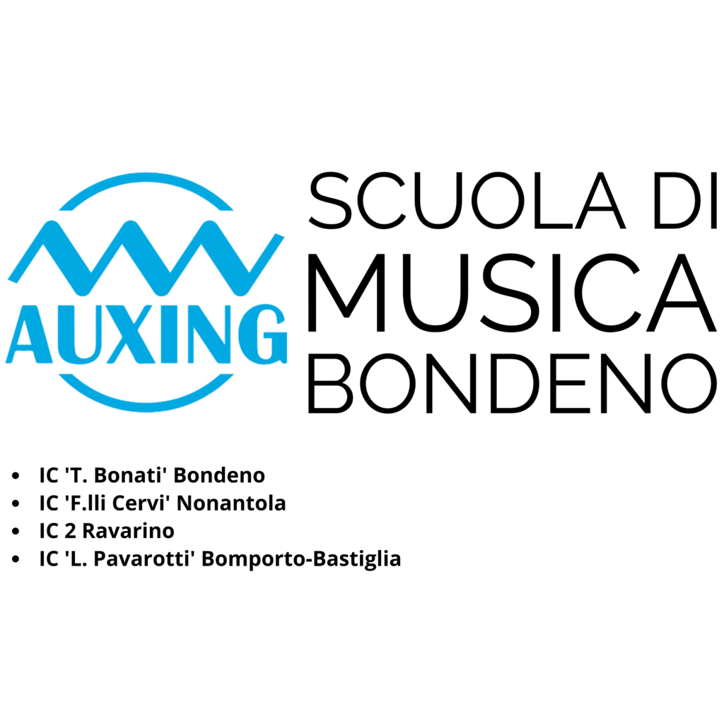 Logo e istituzioni associate a Auxing Scuola di Musica Bondeno
